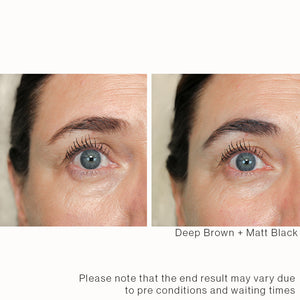 Brow Tint Deep Brown + Matt Black - Resultat