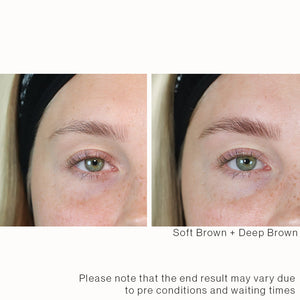 Brow Tint Soft Brown + Deep Brown - Resultat